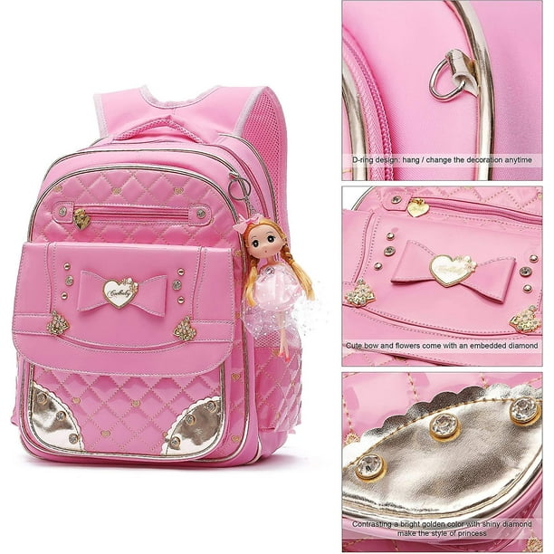 Mochila para niñas, mochilas impermeables para niños, mochila escolar, mochilas  para niños pequeños, linda mochila de viaje (L, B-Pink) JFHHH pequeña