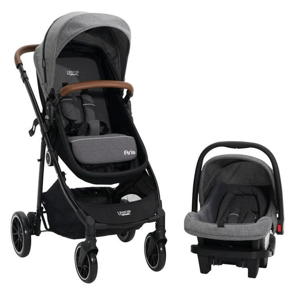 carriola para bebé tipo sistema de viaje 4 en 1 aria negro con gris lifestyle by infanti lifestyle by infanti aria