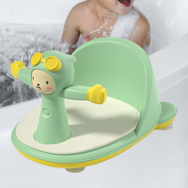 Asiento de baño para bebé, asiento suave para bañera, asiento de , soporte  de asiento de baño de seguridad para niñas, bebés, mayores de 6 amarillo