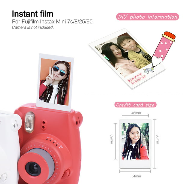Irfora Fujifilm Instax Mini 20 hojas de película blanca Papel