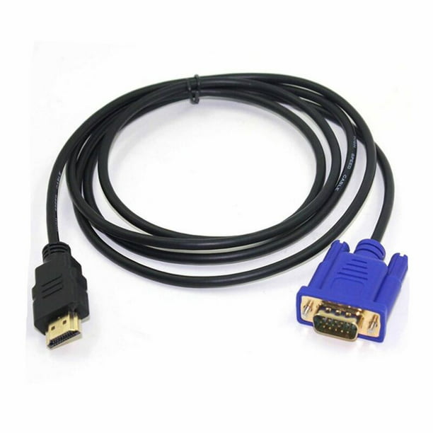 Cable adaptador HDMI a VGA Adaptador VGA a HDMI D-SUB a monitor HDMI  Adaptador de 15 pines a HDMI macho a conector macho VGA Transmisor de cable  Transmisión unidireccional para computadora PC