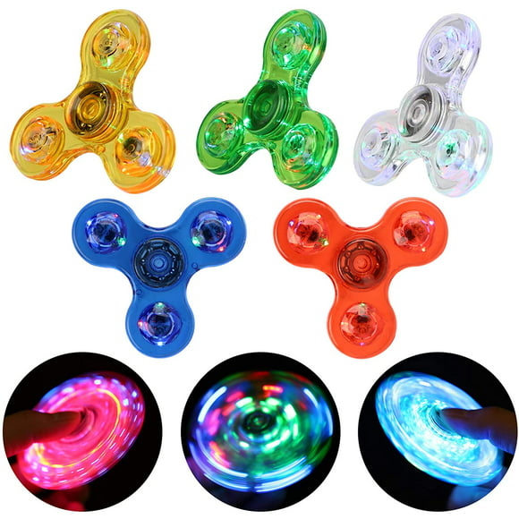 fidget spinners 5 pack led light up clear fidget toys adhd ansiedad juguetes stress relief reducer zhivalor wrmh280