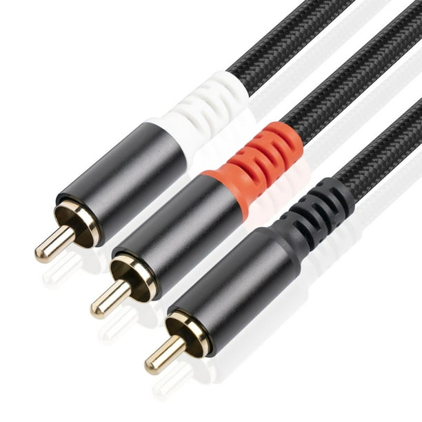 Cable de audio RCA macho/macho para Subwoofer de 10 pies – Cables