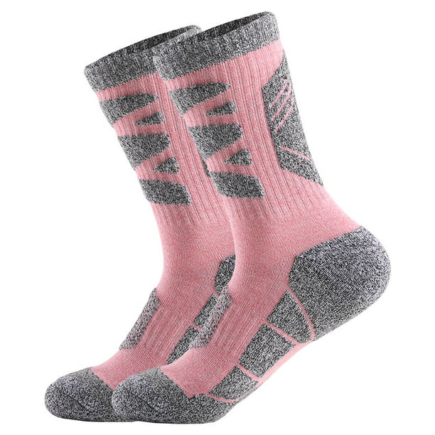 FEIDEER Calcetines de senderismo para hombre y mujer, calcetines de algodón  que absorben la humedad con soporte de arco