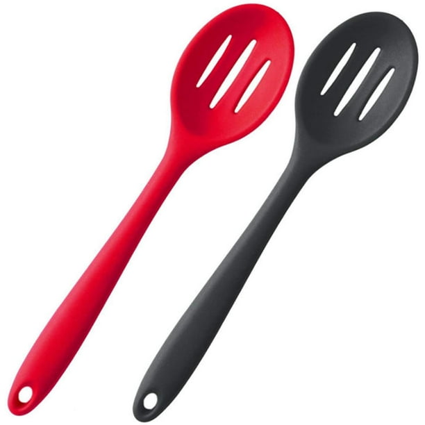 8 cucharas de silicona para cocinar, resistentes al calor, cucharas para  revolver, cucharas de cocina antiadherentes, utensilios para cocina,  hornear