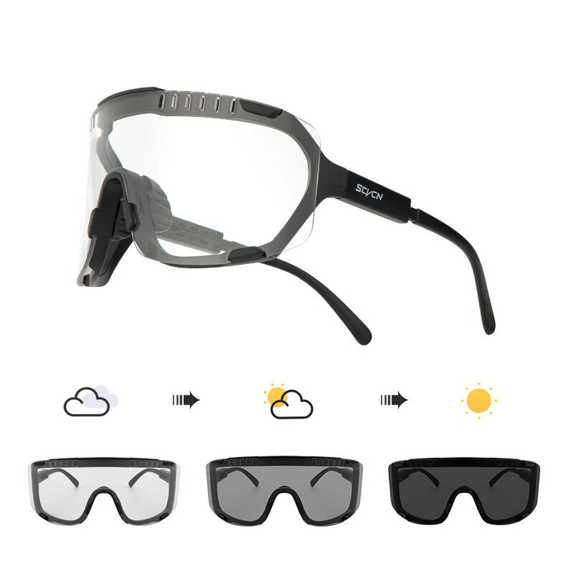 Gafas fotocromáticas de ciclismo para hombre y mujer, lentes deportivas  para bicicleta de montaña, para correr al aire libre qiuyongming unisex