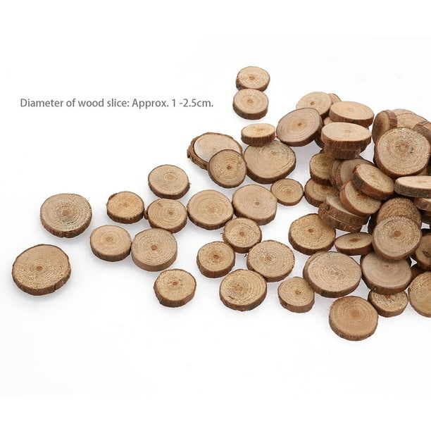 5 piezas de troncos de madera en rodajas de troncos a granel, discos de  madera para centros de mesa, discos de madera sin terminar para  manualidades