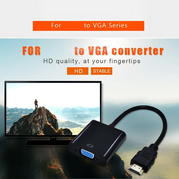Cable VGA de 3 pies, VGA a VGA para monitor HD15 SVGA para PC, portátil,  TV, proyector de color negro y amarillo