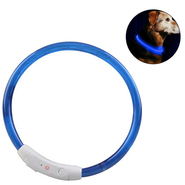 Collar de perro con luz, collar de perro LED para perros grandes, medianos  y pequeños, collar de perro recargable con luz LED para caminar por la