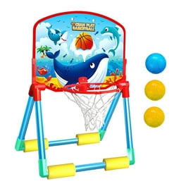 Jogo flutuante de basquete de basquete para piscina, Inclui aro, 2 bolas e  bomba, brinquedos infláveis de basquete aro de basquete