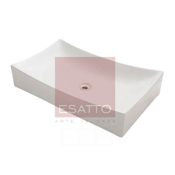 esatto ovalín lavabo moderno de cerámica blanca esatto oc025