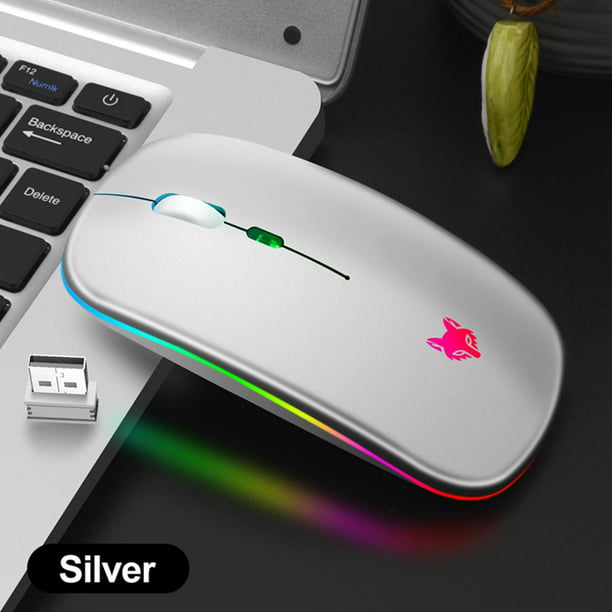 Raton Mouse para Computadora Laptop PC con Cable USB LED ILUminacion RGB  Oficina