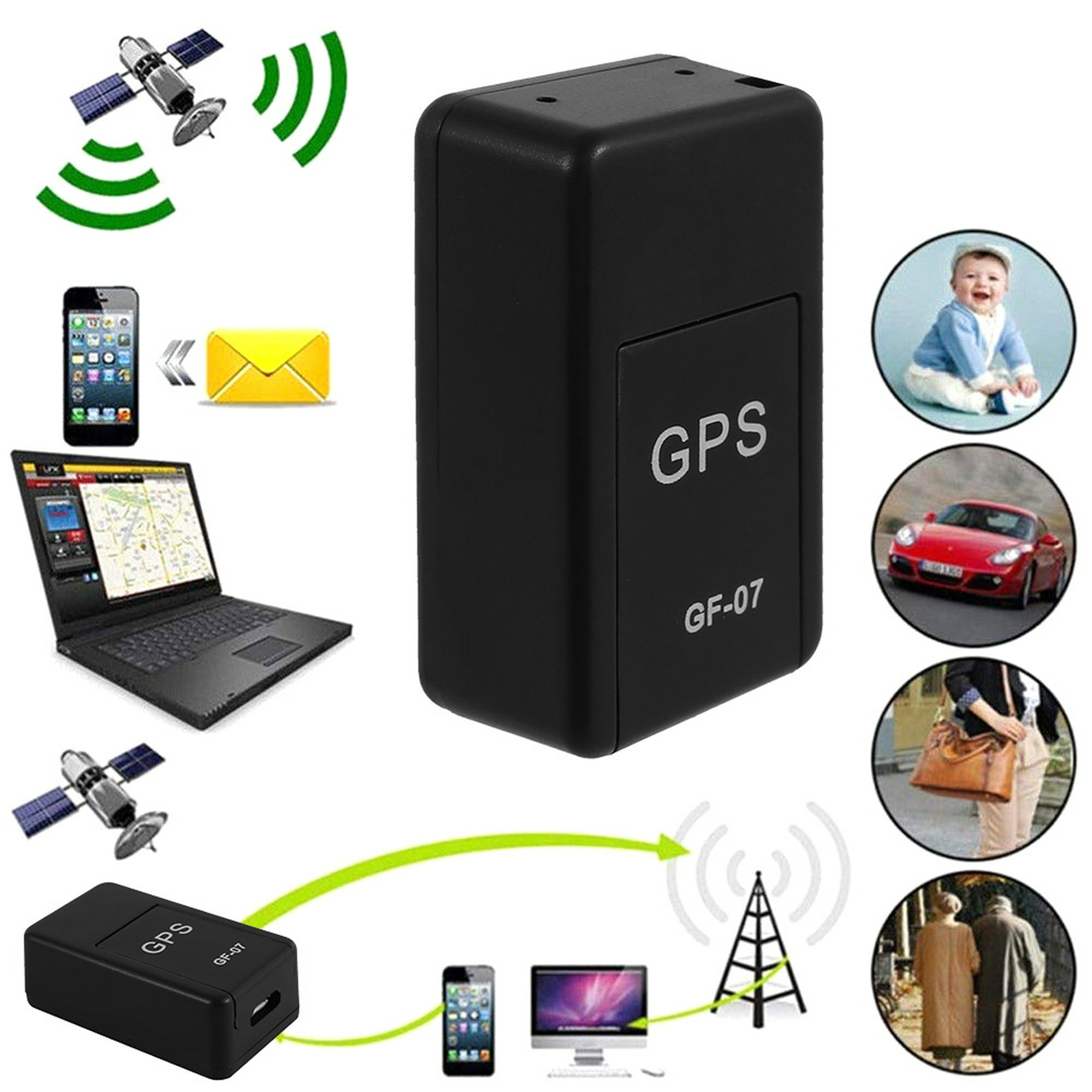Rastreador GPS para vehículo, mini localizador magnético GPS en tiempo  real, sin suscripción, antirrobo micro GPS TrackingDevice con aplicación