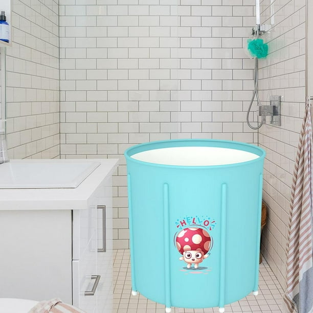 Bañera plegable portátil para adultos y niños, Sauna, Spa, masaje, azul