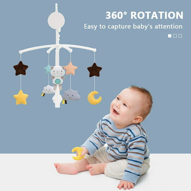 nicknack Móvil de bebé para juguetes de cuna con música y luces, móvil para  cuna de bebé para bebés de 0 a 6 meses