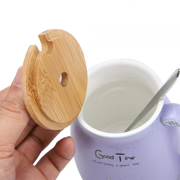 Bonita taza para gato, taza de cerámica para café, té y leche con bonita  tapa de