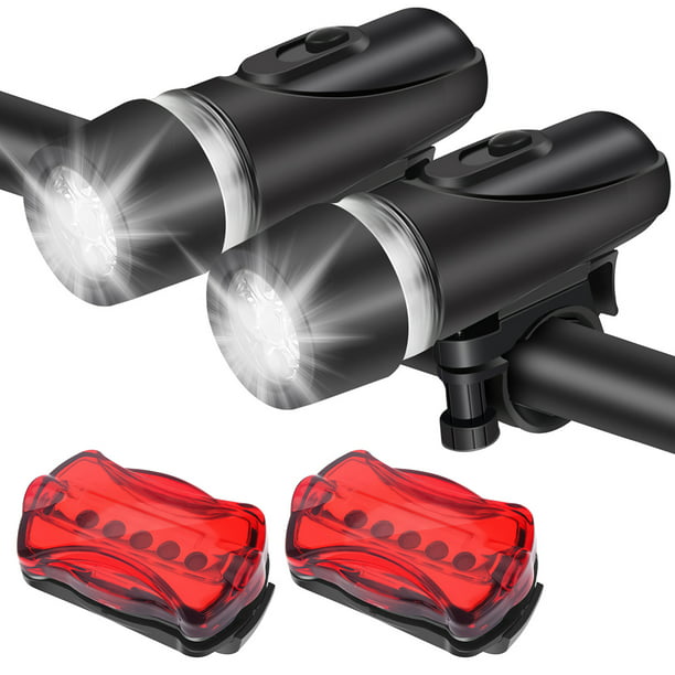 Set de luces LED para bicicleta Muyoka, incluye potente faro delantero y luz  trasera impermeable con 4 modos de iluminación