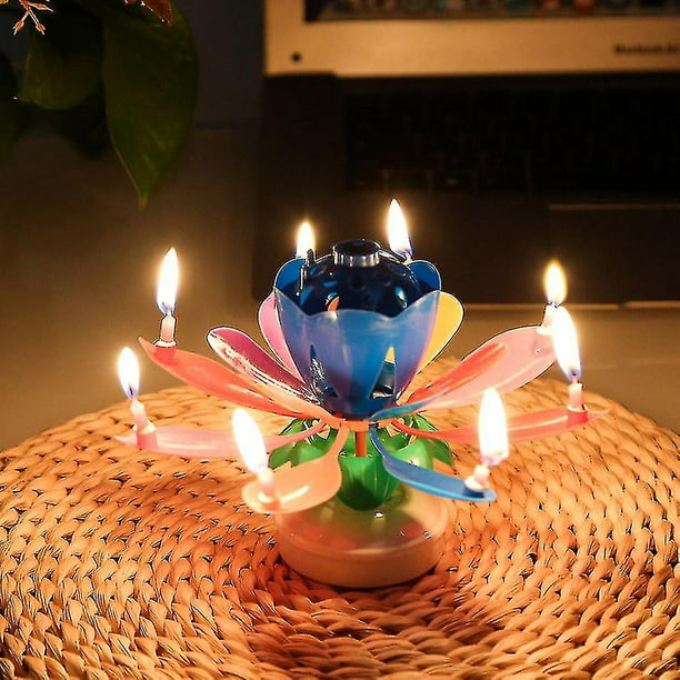 Velas de flores de pastel de moda, Velas de pastel de cumpleaños de música, velas  decorativas para e kaili Sencillez