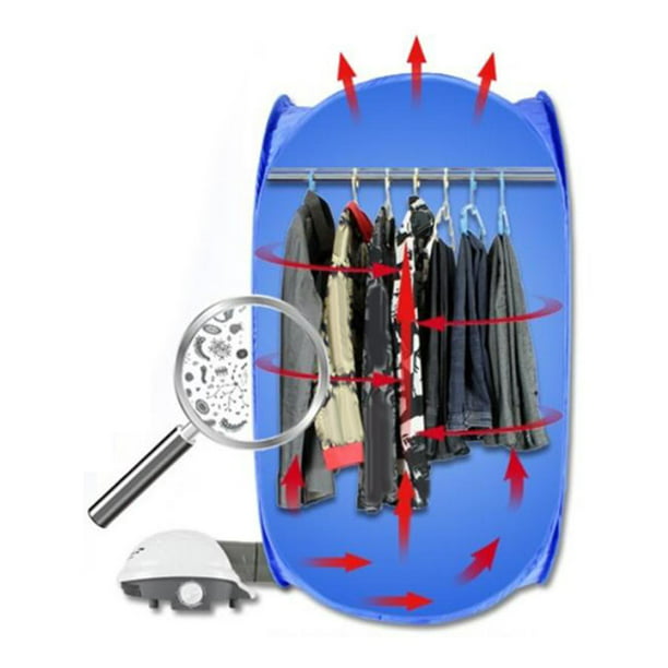 Secadora de ropa eléctrica portátil de 800W, cuenta con tendedero