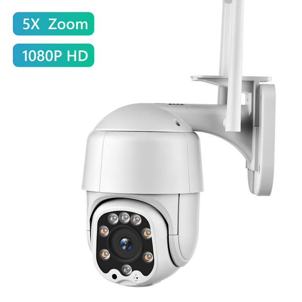 Cámara de seguridad WiFi inalámbrica para exteriores, 1080P Pan Tilt Zoom Vigilancia CCTV C Cámara IP | Walmart en