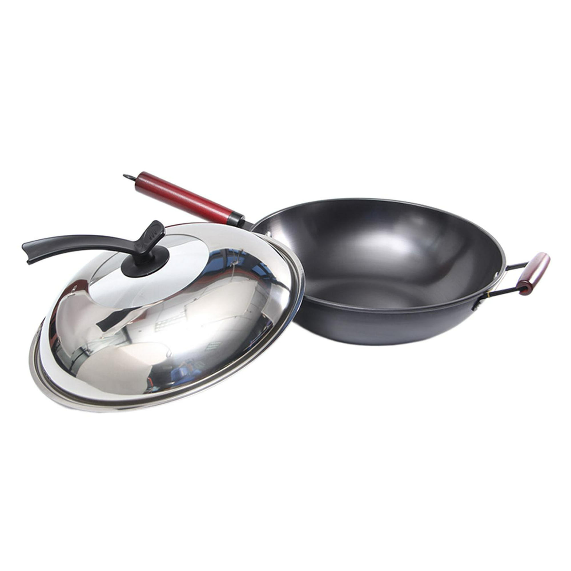 Placa de cocina wok inducción + Sarten wok - Inox - 36 cm - 3077496