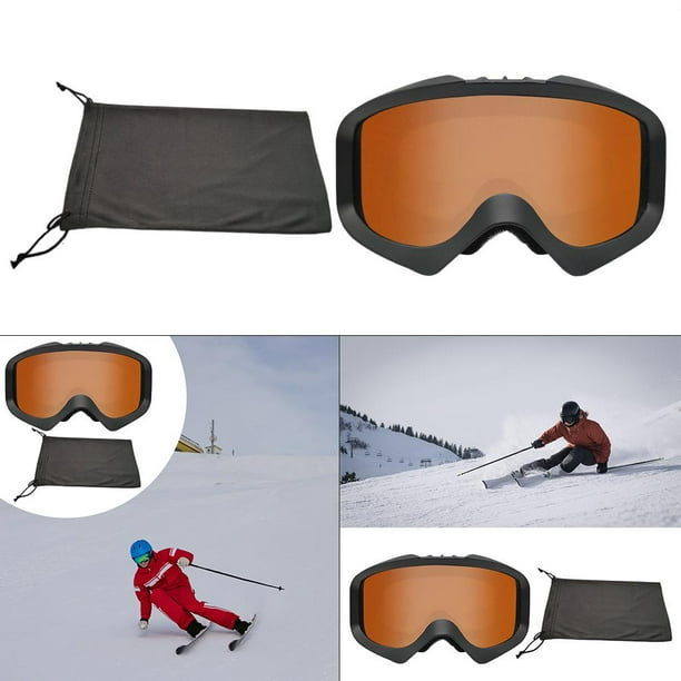 Gafas de esquí / Gafas de snowboard negras - Cristal de espejo rojo