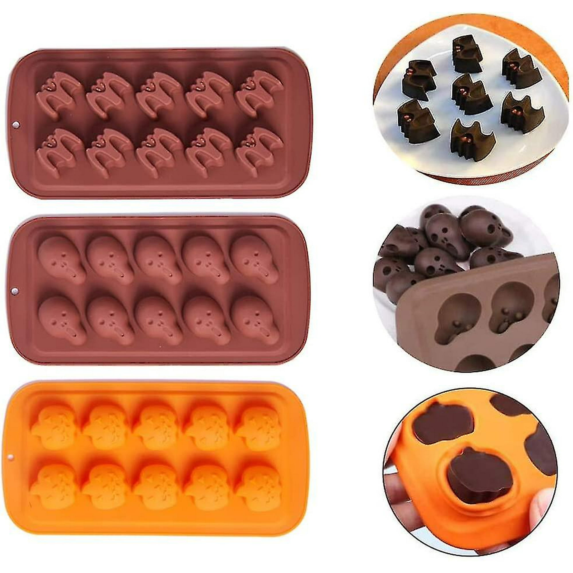 Moldes de Silicona, 5 Piezas Alivio Moldes para Manualidades, 3D Estéreo,  DIY Adecuado para Pasteles Chocolate Fondant : : Hogar y cocina