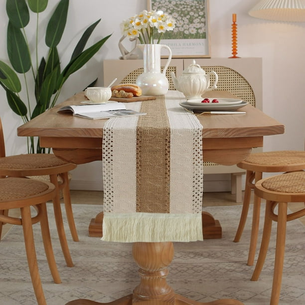  Camino de mesa moderno largo de doble capa, mantel lavable para  el hogar, cocina, mantel antideslizante de 12 pulgadas de ancho, costuras  gris-blanco (color: gris + blanco, tamaño: 11.8 x 118.1 in) 
