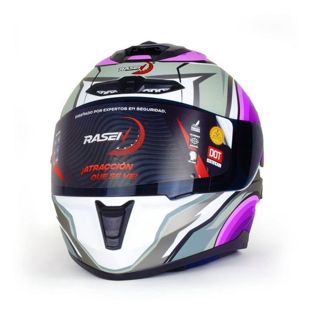 Casco Para Moto Rasen Cerrado Fibra De Carbono Certificado Dot Negro L