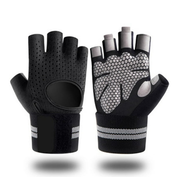 LIOOBO 1 par de guantes de levantamiento de pesas, protección completa de  la palma, agarre extra, guantes de levantamiento de pesas, suministros
