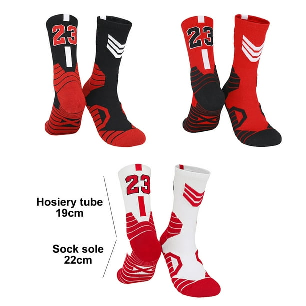 NIke Hyper Elite Crew Calcetines de baloncesto rojo/negro, talla S, Negro 