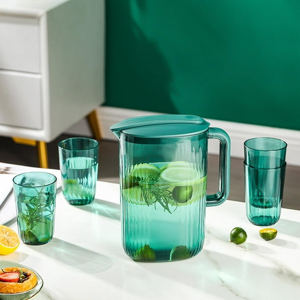 Worldwide shipping available Jarra agua cristal nevera con tapa 1,4 L,  jarras de vidrio para agua 