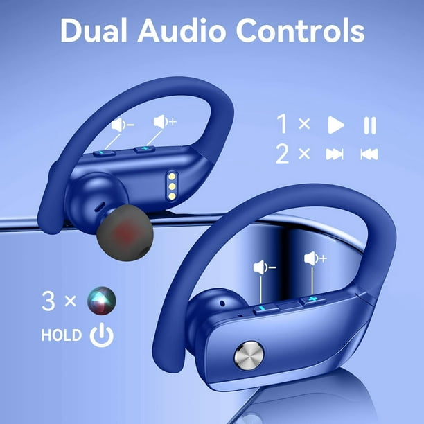 Auriculares Inalámbricos Bluetooth Con Ganchos Para Los Oídos y Pantalla  LED