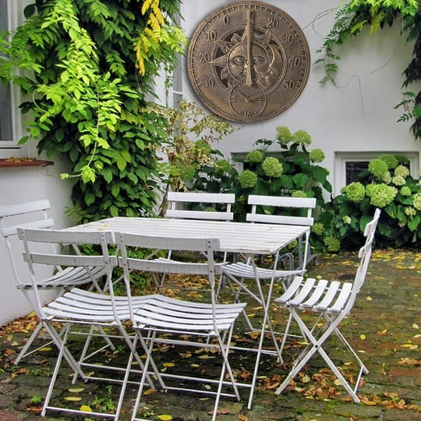 Termómetro colgante de pared para interiores y exteriores, jardín