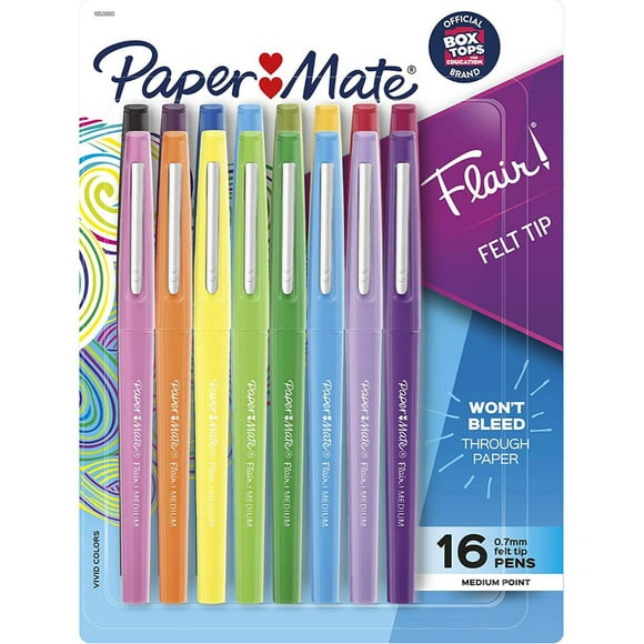 flair paper mate 16 pzas diferentes colores paper mate flair
