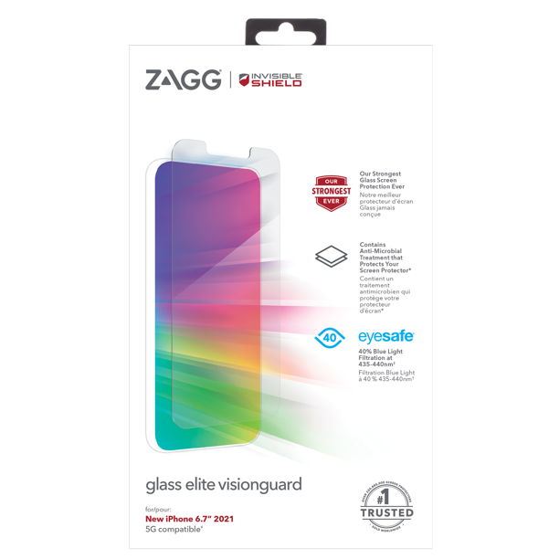 Protector de Pantalla Zagg Glass Elite+ iPhone 13 Pro Max - Transparente