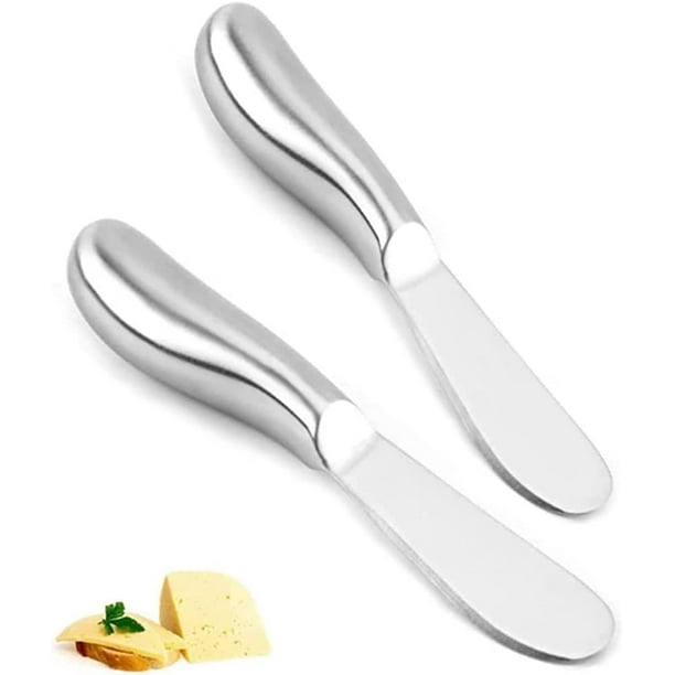  2/4 cuchillos de mantequilla de pie, esparcidor de queso de  acero inoxidable, cuchillos multifuncionales de mantequilla de queso crema,  cuchillo para untar mantequilla de maní de mermelada de frutas para sándwich