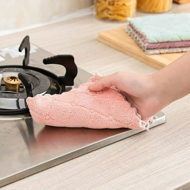 Trapos de cocina, estropajos de microfibra, absorbentes, antiadherentes,  toallas para el hogar, herramientas de limpiezaAs shown3CHINA&1 He Qiyong  unisex