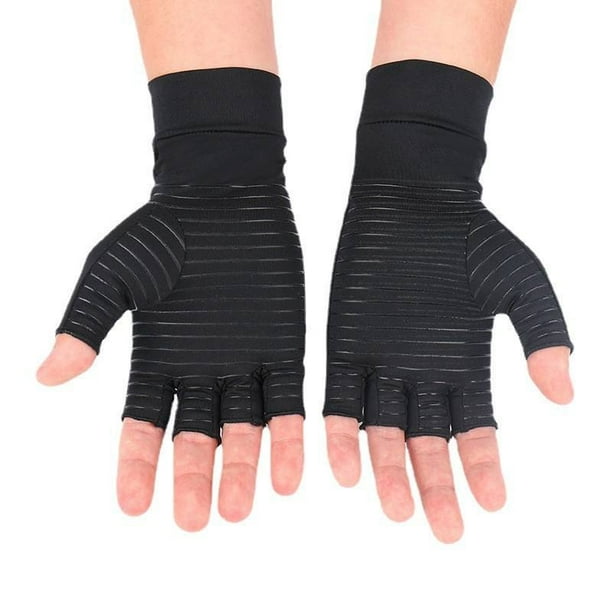 COPPER HEAL - Guantes de compresión para la artritis, un solo par (no 2  pares), guantes de dedos abiertos, para artritis reumatoide, túnel  carpiano
