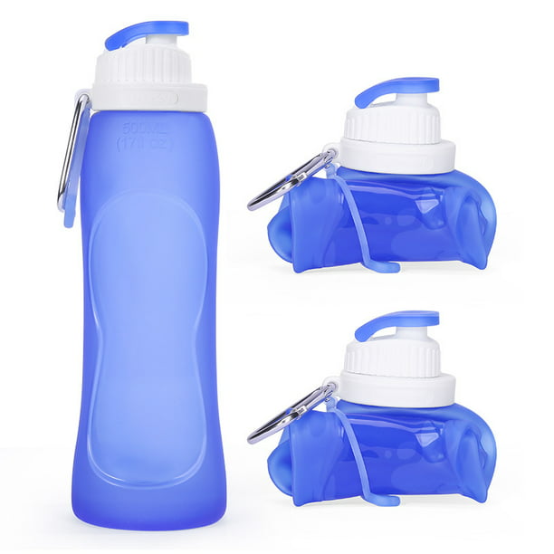 Botella Agua Plegable Con Válvula, Botella Flexible Sin Bpa