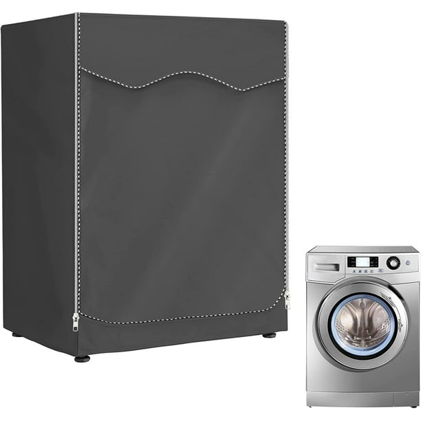 Funda para lavadora y secadora de exterior, funda impermeable para lavadora  con apertura frontal (negra, 60 x 55 x 85 cm) M ER