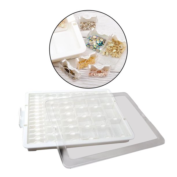 Caja organizadora de almacenamiento de uñas de 3 tipos, de plástico vacío,  multifuncional, maquillaje, herramientas cosméticas, caja de almacenamiento