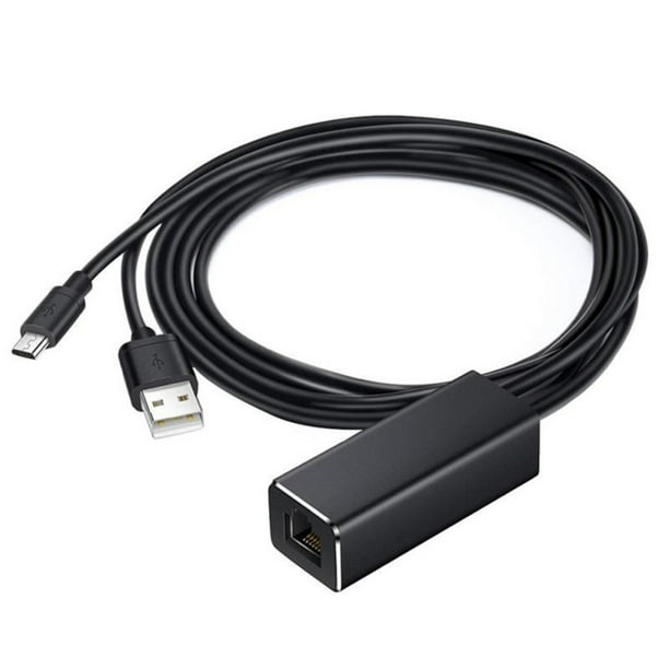Adaptador de Ethernet Micro USB a RJ45 TV Stick Convertidor de red  compatible para Fire TV / Chromecast Speravity DZ6467-00
