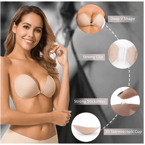 Sujetador adhesivo Niidor Strapless Sticky Invisible Push Up