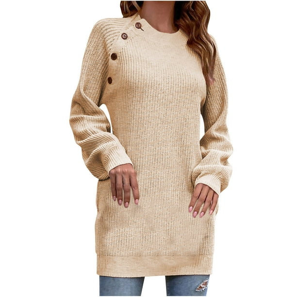 Vestidos Para Mujer Vestidos de Otoño Otoño E Invierno Con Cuello