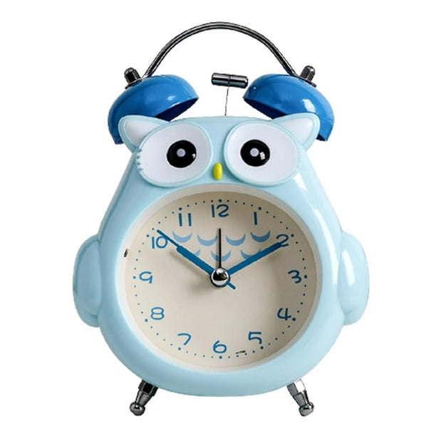 Reloj despertador silencioso para niños, cronógrafo analógico de dibujos  animados, sin tictac, pequeño, con luz nocturna - AliExpress