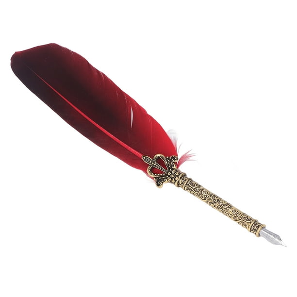Bolígrafo de plumas de múltiples colores de plumas, bolígrafo de moda de  plumas originales, pluma de ganso, pluma de pluma, bolígrafo de plumas  retro