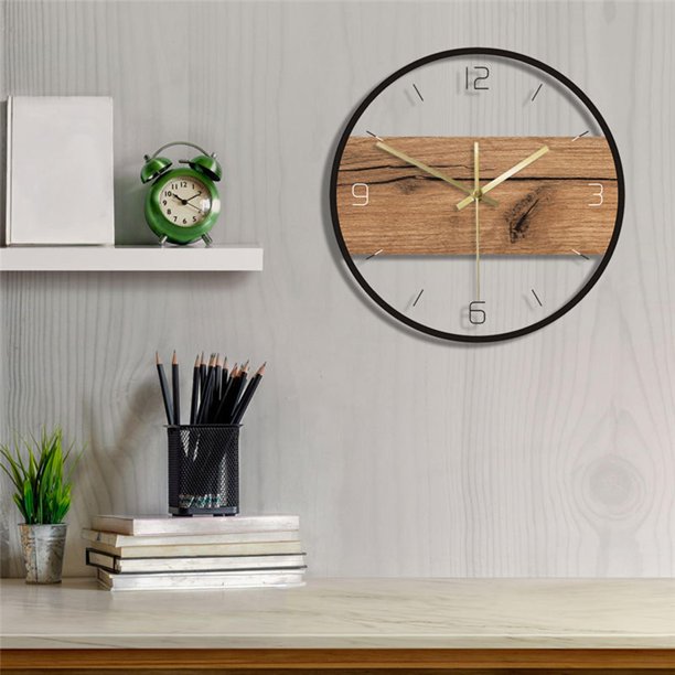 Reloj de pared , silencioso, moderno, creativo, con pilas, decorativo, ,  colgante, relojes para decoración de dormitorio, cocina, Negro BLESIY Relojes  de pared