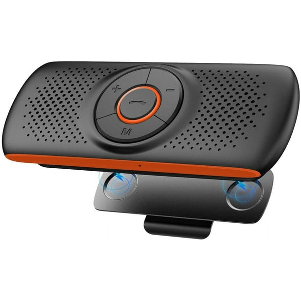 Altavoz Bluetooth para coche para teléfono móvil, Skybess Bluetooth  portátil en altavoz de coche para hablar con manos libres, kit de coche  inalámbrico reproductor de música con clip de visera, compatible con