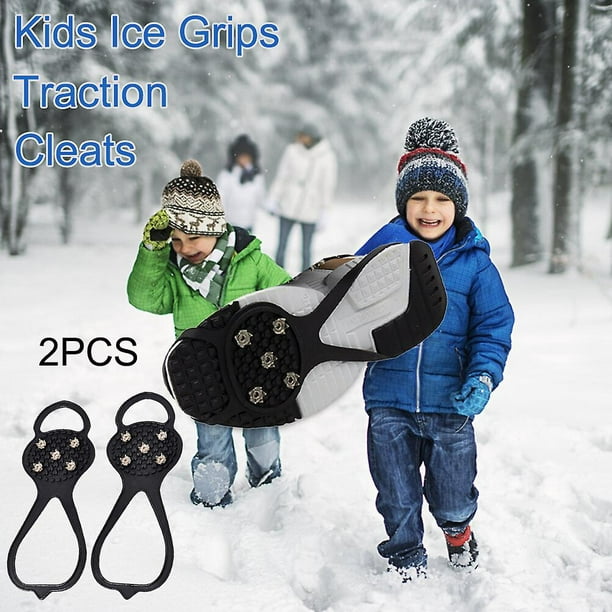 Crampones para niños, tacos de tracción para caminar sobre hielo y nieve en  invierno, 1 par